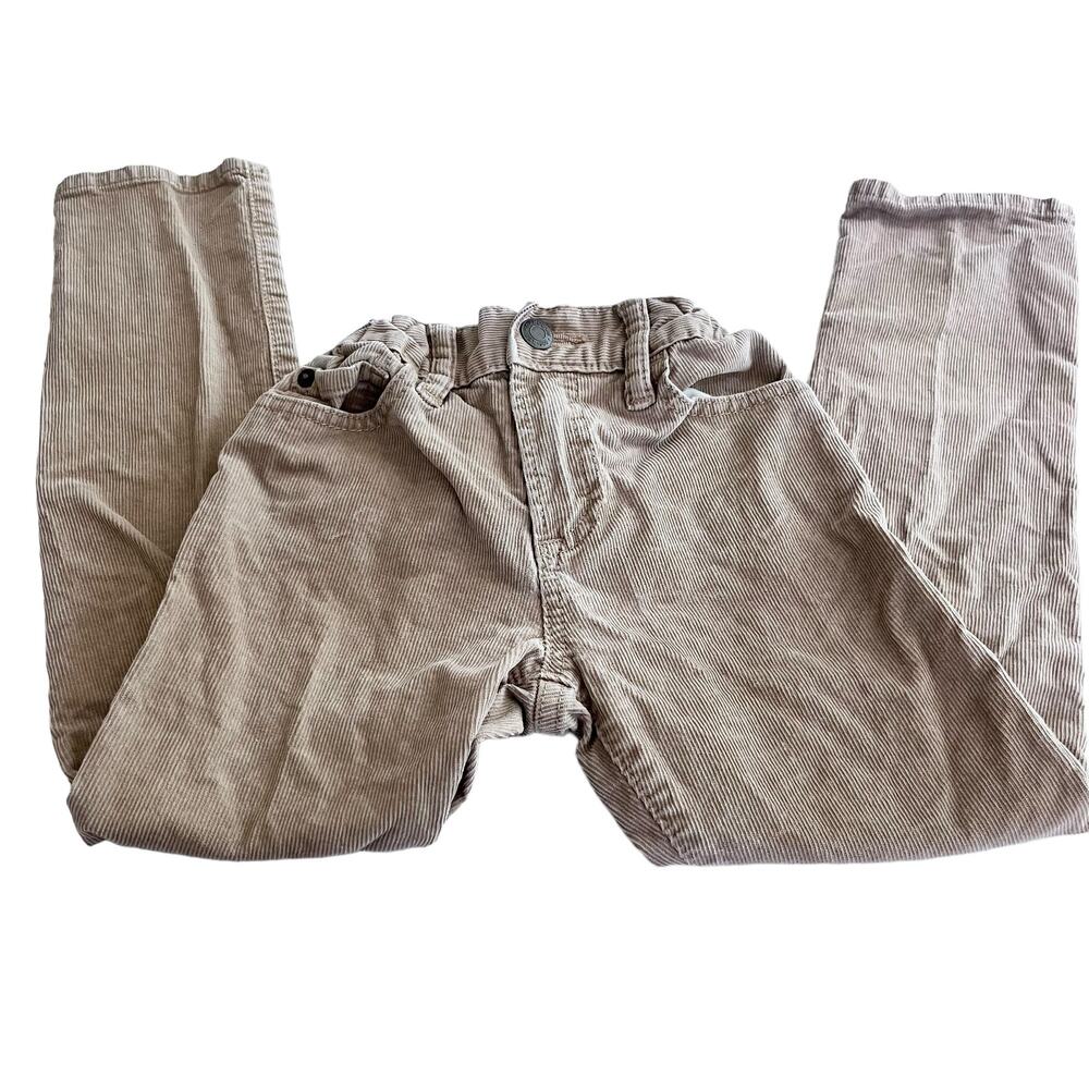 GAP boys tan khaki corduroy pants 6 regular slim